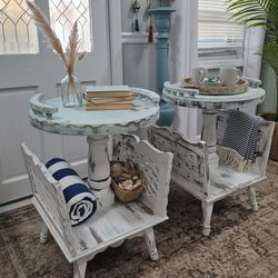 Vintage Coastal End Tables