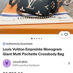 Louis Vuitton Empreinte Monogram Giant Multi Pochette Crossbody Bag