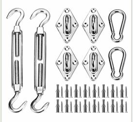 1500 LB Capacity Heavy Duty Sun Shade Sail Canopy Hardware Kit