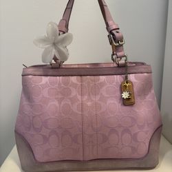 Pink Coach Tote