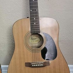 Fender Squire Acoustic Guitar And A Enya carbon fiber euklele 100.00 For Both 
