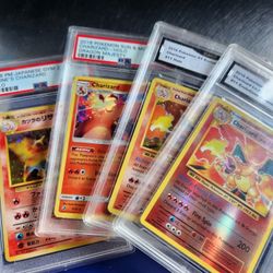 Charizard Collection 4 Beautiful Graded Cards