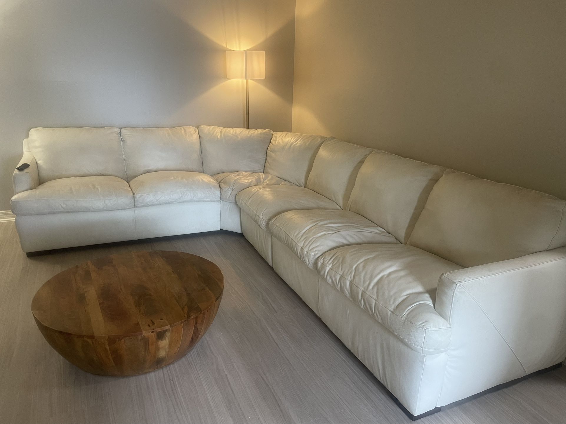 White Leather Sofa $600 OBO