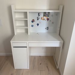 Ikea Micke Desk W/add On Storage 