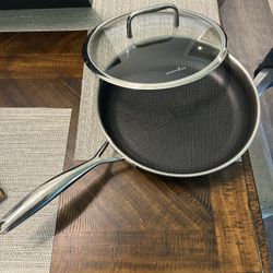 Pampered Chef 12” Stainless Steel Non Stick Skillet