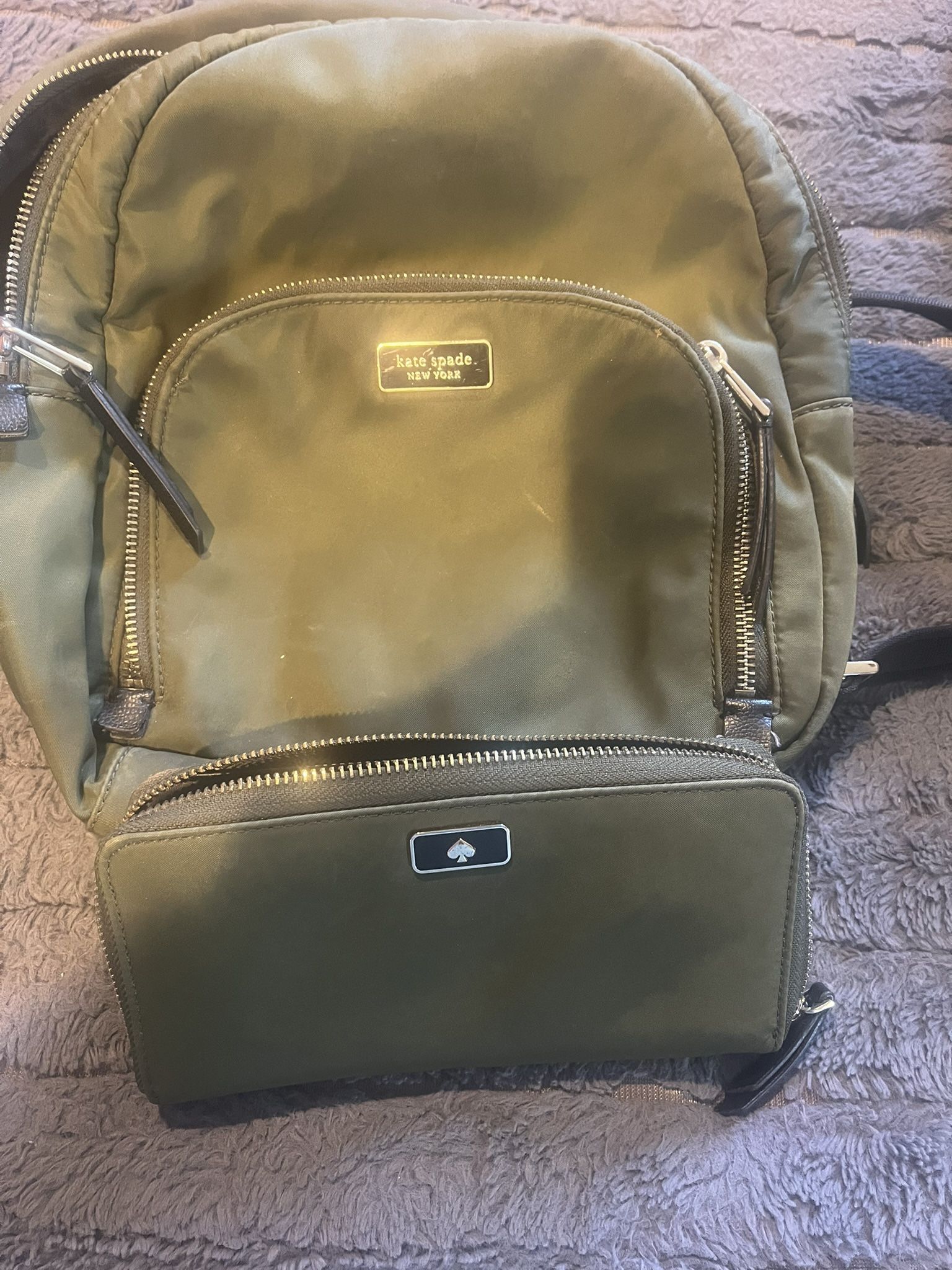 Kate spade backpack And Wallet