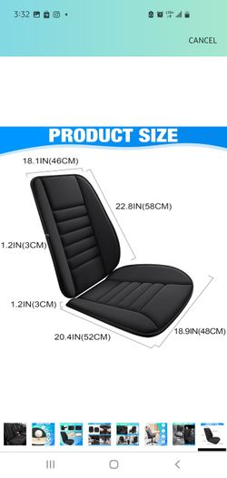MYFAMIREA Car Seat Cushion and Lumbar Support Pillow Memory Foam Desk Chair Cushion Back Support for
Automotive Seat Driver, T