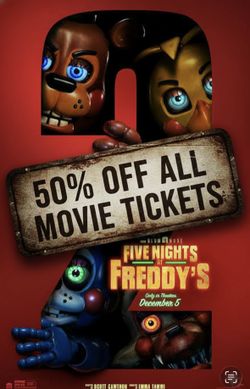 50 % Off All Movie Tickets 