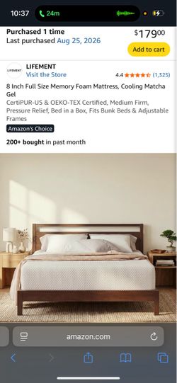 Lifement 8 Inch Full Size Memory Foam Mattress