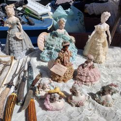 Porcelain Lace Dolls Antique