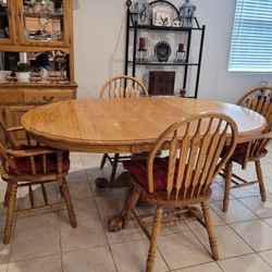 Oak Dining Table With 4 Chairs