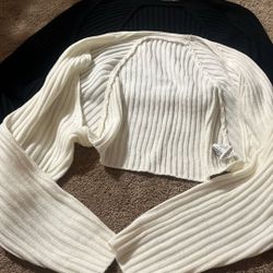 Black And White Bolero Cardigan
