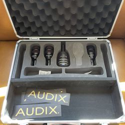 Audix Drum Mics (D6, D4, D4, D2) New In Metal Case