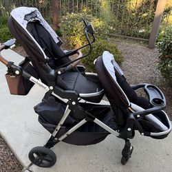 Mockingbird Single-to-Double Stroller + 2nd Seat Bundle + extras