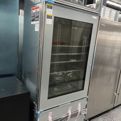 Sub Zero Built In 36” Refrigerator Glass Door Panel Ready