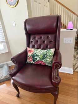 Red leather chair