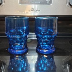 Viking Glass "Georgian" Bluenique Tumblers - Set of 2