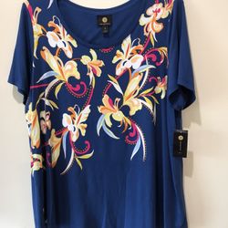 JM Collection Women Plus Tee/top/blouse/size 0X/nwt
