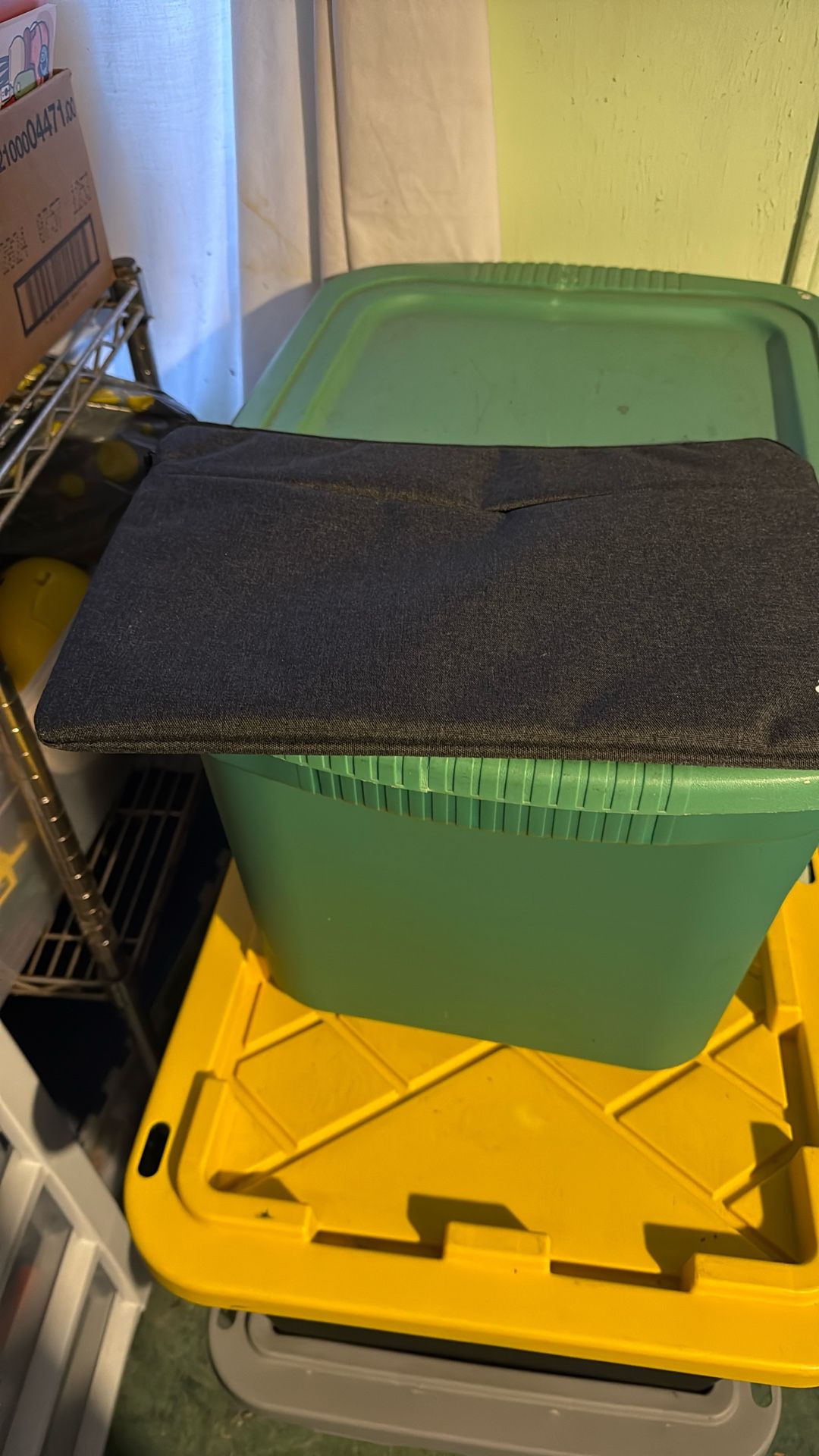 Holds Laptop