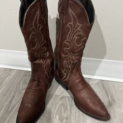 Tony Lama Women’s Brown Leather Western/ Cowboy Boots Size 8