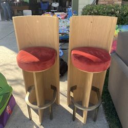 Retro Orange Bar Stools