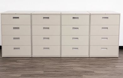 HON Brigade 800 Series Commercial 4-Drawer Lateral File Cabinet | Letter/Legal