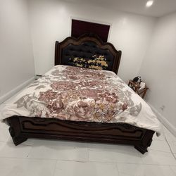 Bed Frame W/ Or Without Mattress ✨