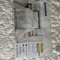 Brand new Sonoma Goods for Life Heritage Solid Cotton Floral Stitch Bedspread.