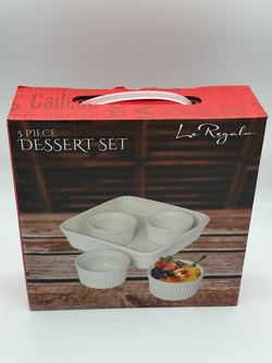 Le Regalo 5-Piece Ceramic Dessert Baking Set - Brand New In Box