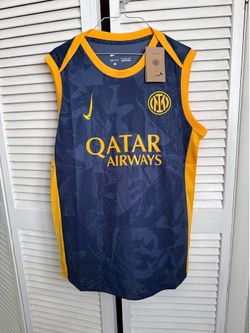 Inter Milan Sleeveless Training Kit Size M Blue