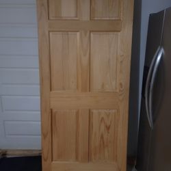 2 SOLID WOOD  DOORS 36"X80"