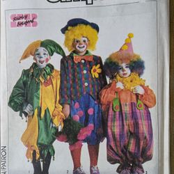 Clown jester Costume For Kids uncut 