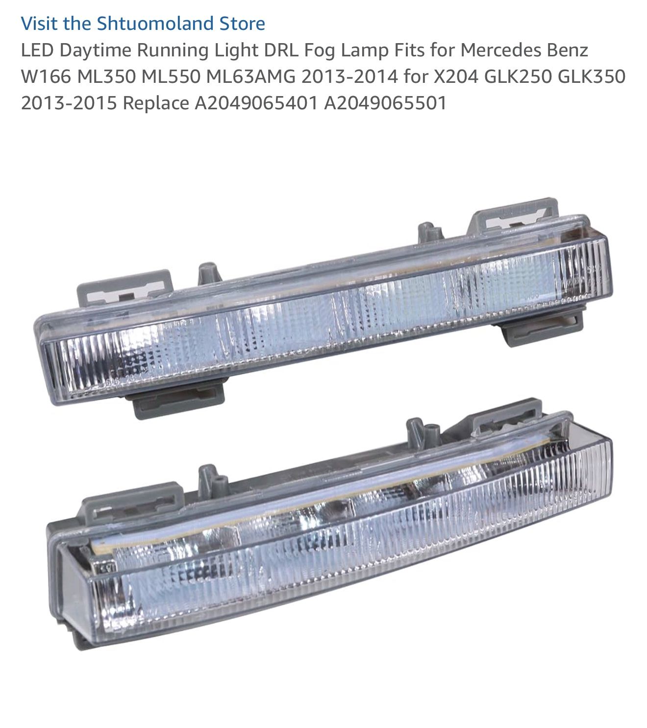 LED Daytime Running Light DRL Fog Lamp Fits for Mercedes Benz W166 ML350
