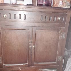 Open wooden vintage cabinet