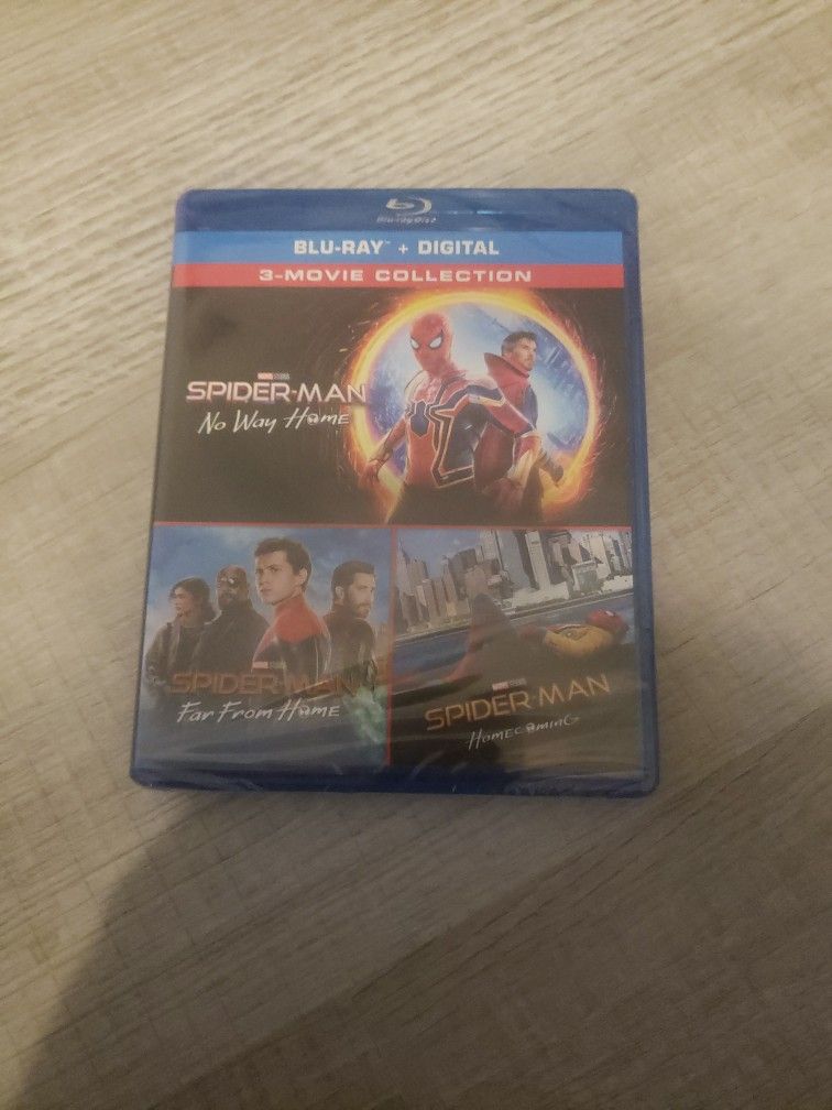Spider-Man 3 Movie Collection Blu-Ray Collection (No Way Home, Far From Home, Homecoming)