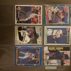 Barry Bonds Lot Of Baseball Cards