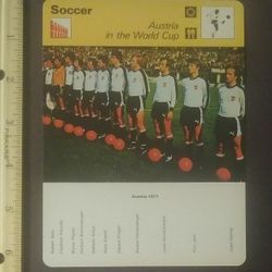 1979 Sportscaster Austria In The World Cup 1977 Renewal Soccer Photo Large Over-sized Card HTF Collectible Vintage Italy 