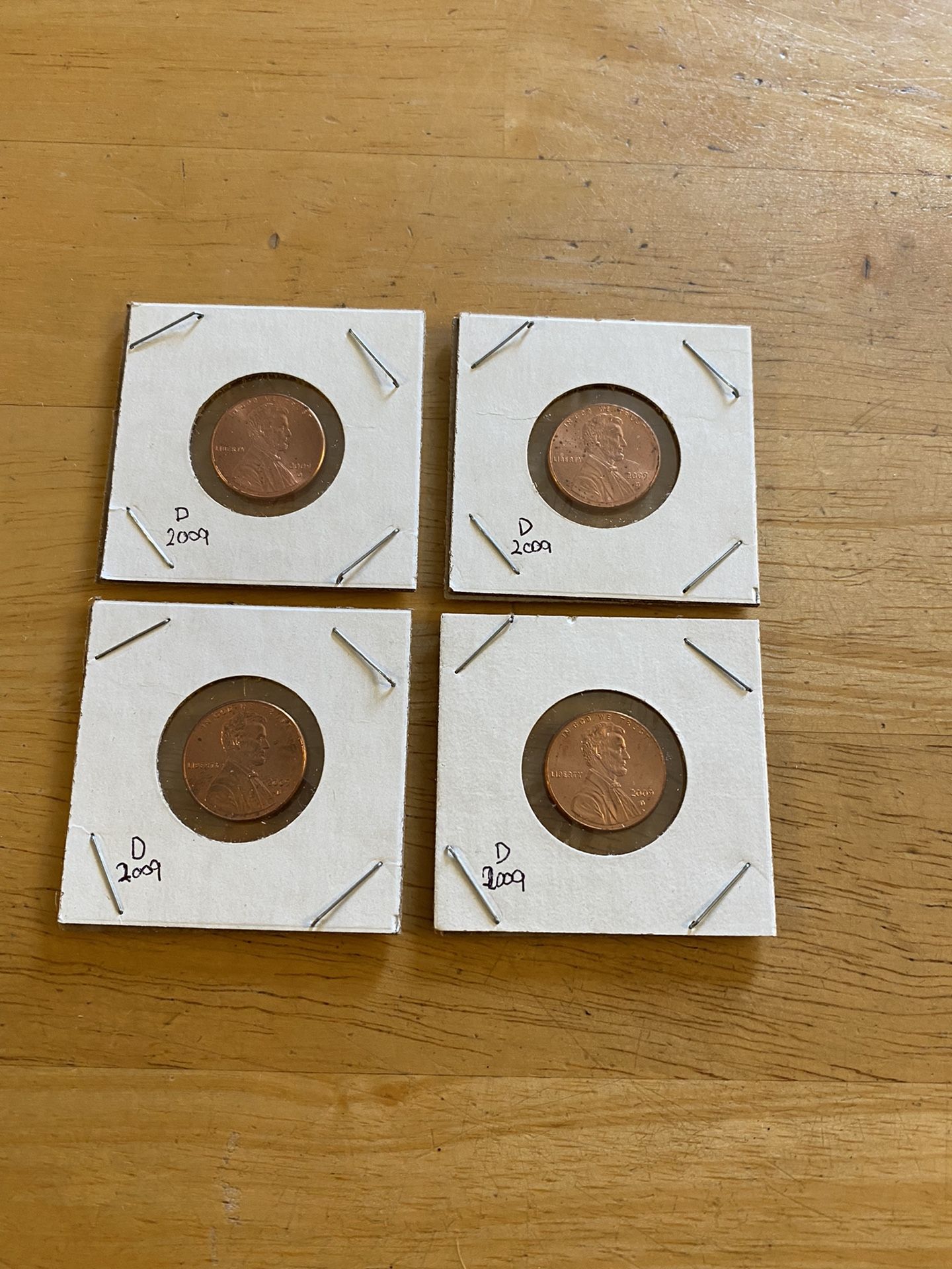 2009 Copper Bicentennial Cents/ Pennies Set Of Four.