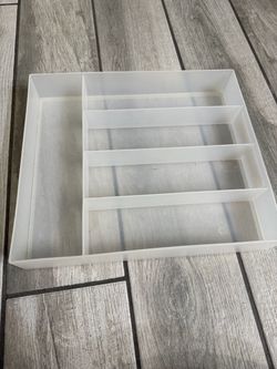 White Plastic Drawer Organizer Tray
