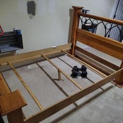 Solid Wood Queen Bed Frame