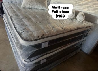 ✨Mattress pillow top  🔸12” inches 🟢Queen $170 🟡Full $150 🟠Twin $130 🔴King $300 🔵Cal king $300 ☑️Delivery available $20🚚