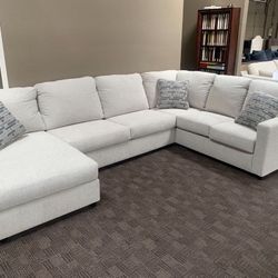 Cream White Sectional Couch 