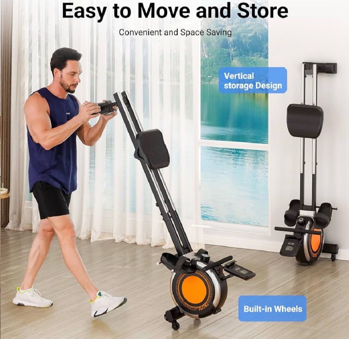OBO New Open Box Dripex Magnetic Rowing Machine With 16 Levels of Workout Resistance