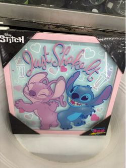 Disney Stitch & Angel "Just Shake It" Framed Wall Art (POP Creations) - New in Packaging