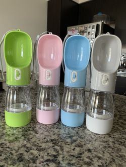 Pet Portable Travel Water Bottle with Food Container