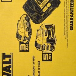 Brand New Dewalt 12v Batteries 5.0 And 3.0 Plus Charger Sealed Box $100 FIRM ON PRICE 