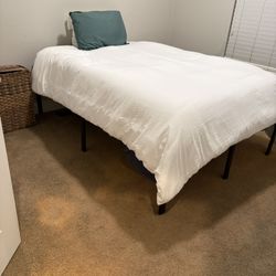 Mattress And Simple Frame Full Size Bed