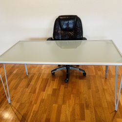 Glass Desk With Chair 
