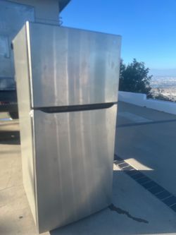 Stainless steel LG refrigerator and freezer