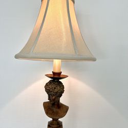 Vintage  console lamp  made of brass and acrylic materials.